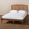 Baxton Studio Marieke Ash Walnut Finished and Rattan Full Size Platform Bed 159-9806-9807 - alternate 10